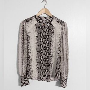 Joie Talin Snake Print Blouse
